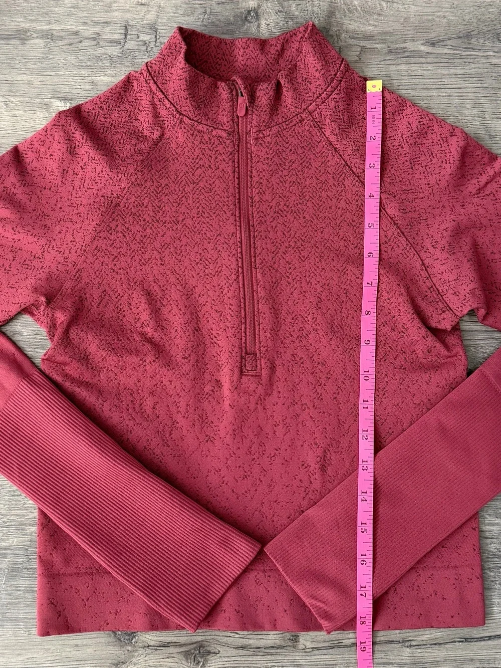 Lululemon Rest Less Cropped Half Zip Womens Size 2 Red Running Athletic Top